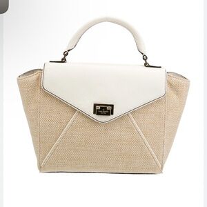 kate spade Cream and Beige Top-Handle Clutch